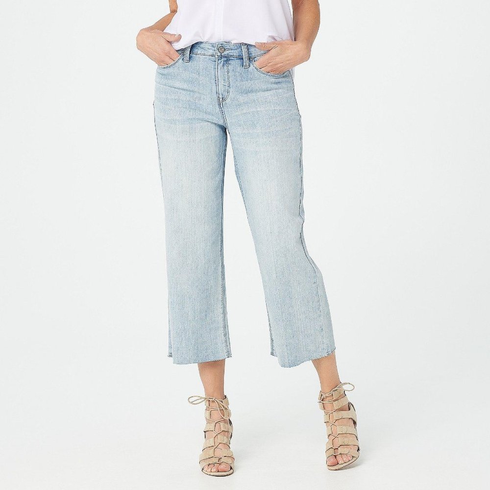 Laurie Felt Regular Wide Leg Crop Jeans 22W